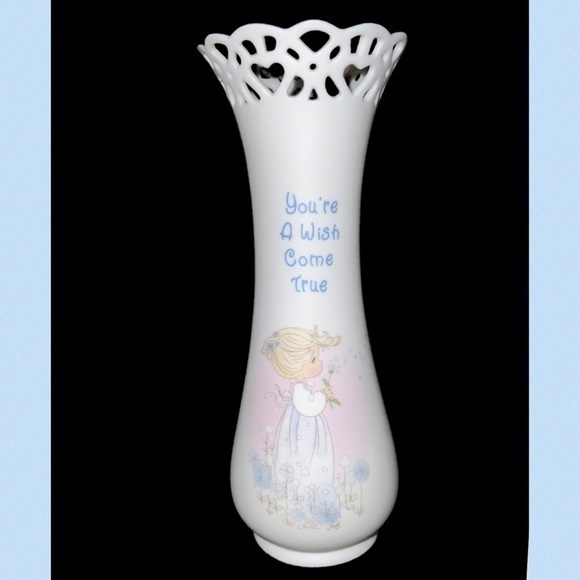 Precious Moments 2003 “You’re A Wish Come True” 7.5” Bisque Porcelain Vase - Picture 1 of 7